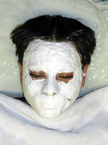 mask on face