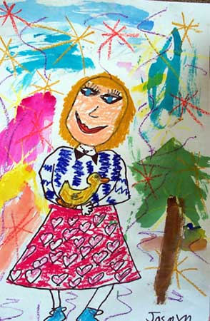 girl hugging 