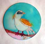 bird on silk hoop