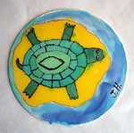 turtle on silk hoop