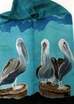 pelican on silk