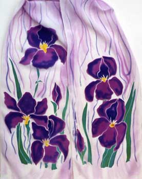 iris  on silk