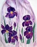 iris on 9 x 45 silk