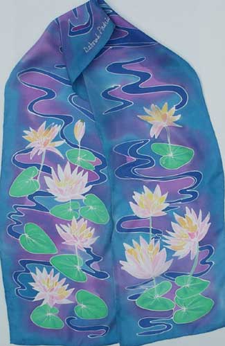 water lilies silk