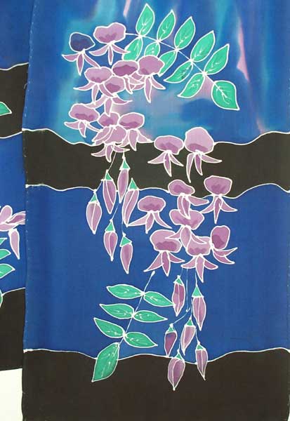 wisteria on silk