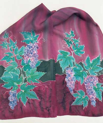 grapes on 9 x 54 silk