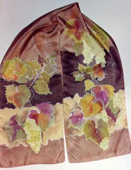 grapes on 9 x 54 silk