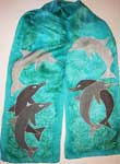 dolphins on silk