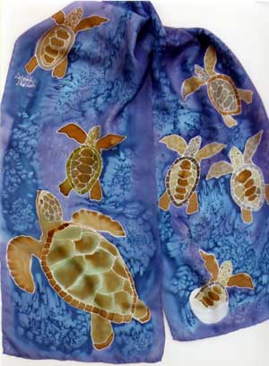 turtles  on silk